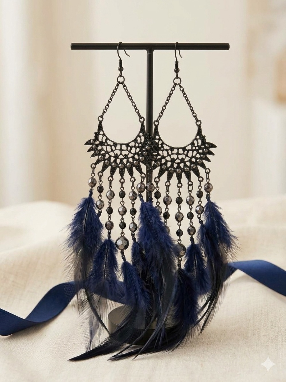 Vintage Bakers Statement Boho Chandelier Earrings